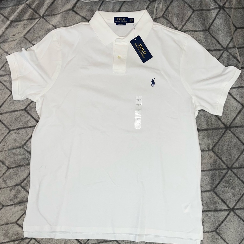 NWT Men’s White LG Ralph Lauren Polo